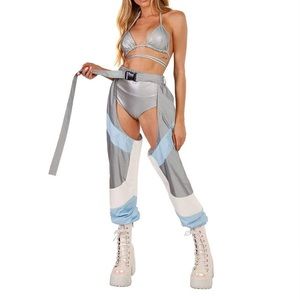iHeartRaves Now U See Me Reflective Chaps in Baby Blue